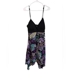 Candie’s Y2K Paisley Handkerchief Hem Slip Dress – XL